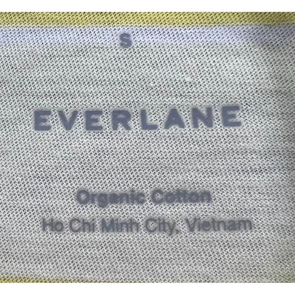 Everlane T Shirt Womens S Butter Yellow Striped Organic Cotton Preppy Casual NEW - Picture 9 of 13